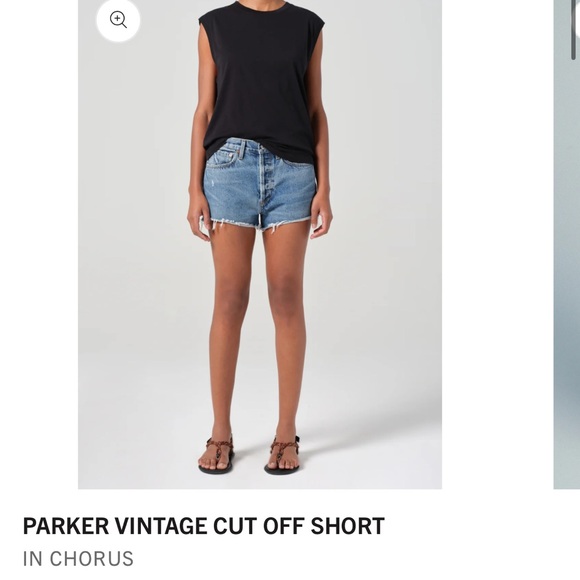 Agolde Pants - Agolde Parker Vintage cut off short in chorus